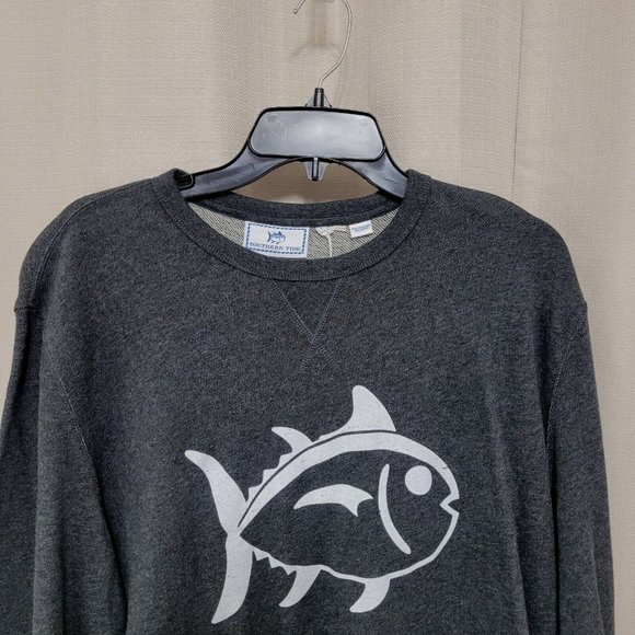Southern Tide Gameday Upper Deck Sweatshirt Men's Size Small Heather Black NWT - Picture 2 of 11